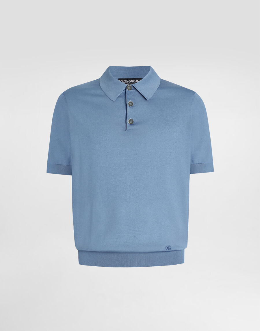 Silk polo shirt