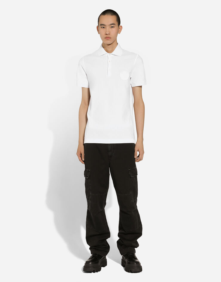 Dolce & Gabbana DG 徽标刺绣棉质 Polo 衫 白 G8PL4ZG7NYY