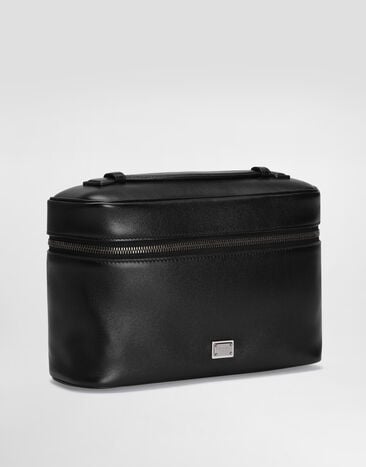 Dolce & Gabbana Calfskin nappa leather toiletry bag Black BT3339AV956