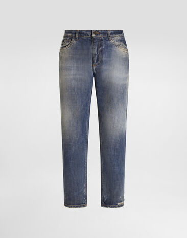 Dolce & Gabbana Loose cotton denim jeans Multicolor GYJDADG8NX2