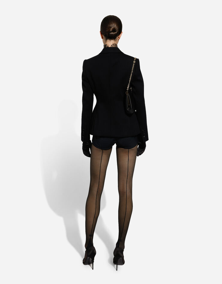 Dolce & Gabbana Blusa de malla Negro F7AI7TILMBD