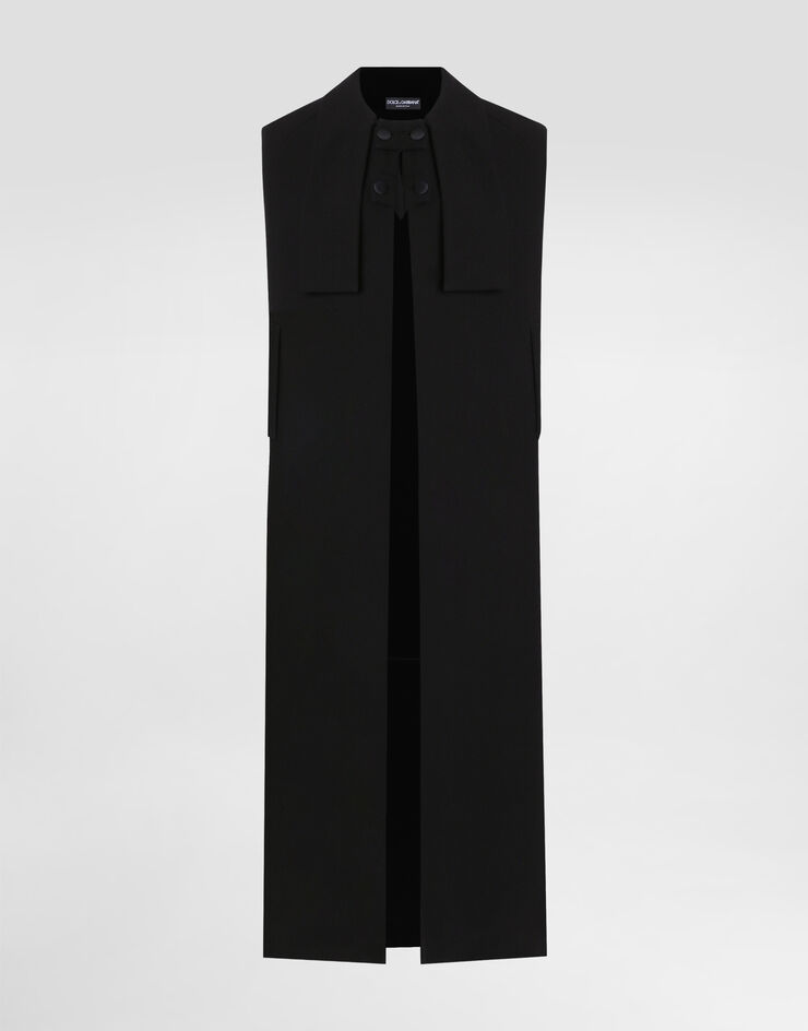 Dolce & Gabbana Cape aus Wollkrepp Schwarz F0W3ZTFU2TZ
