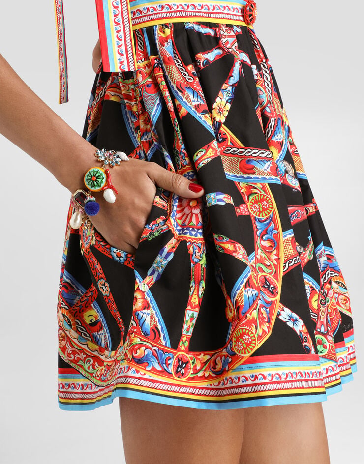 Dolce & Gabbana Carretto-print poplin dress Dolce & Gabbana Carretto-print poplin dress Multicolor F615XTGDDTF