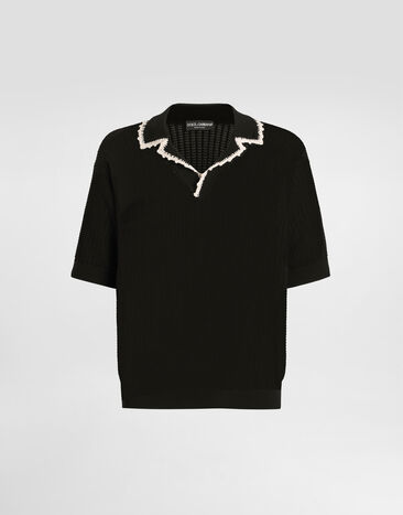 Dolce & Gabbana Cotton polo shirt Black GXZ63ZJBCFM