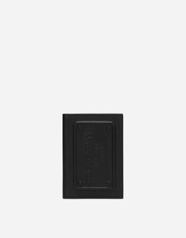 Dolce & Gabbana Funda para pasaporte de piel de becerro Negro BP2215AG218