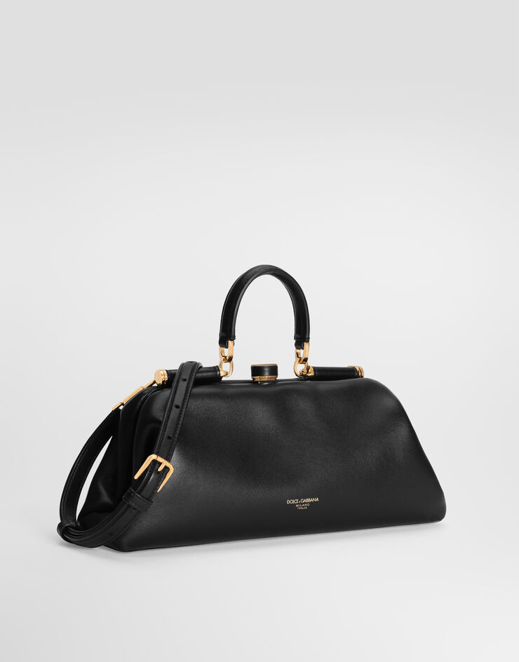 Dolce & Gabbana 미디엄 Grandma 핸드백 플롱제 나파 가죽 소재 블랙 BB7986BF984