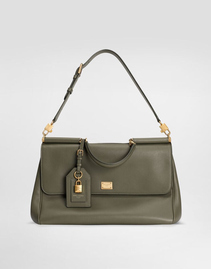 Dolce & Gabbana Maxi My Sicily handbag in plongé calfskin Green BB7814B7321