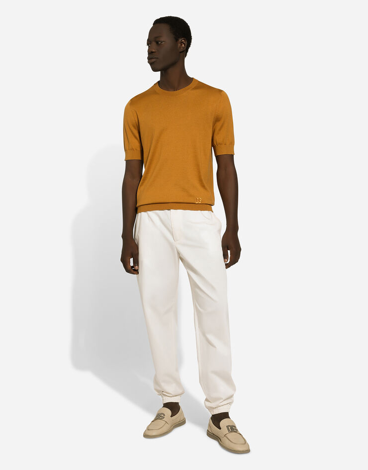 Dolce & Gabbana Stretch cotton jogging pants Beige GV6AHTFUFJR