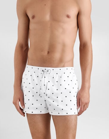 Dolce & Gabbana Short de bain court imprimé à pois Multicolor M4C44TON0DS
