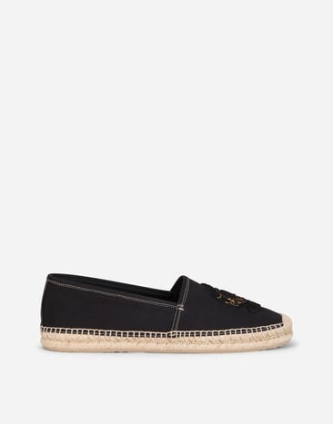 Dolce & Gabbana Canvas espadrilles with coat of arms embroidery Brown A80461AT441