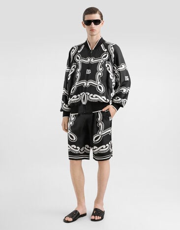 Dolce & Gabbana Silk shirt with bandanna print Print G5JH9THI1WF