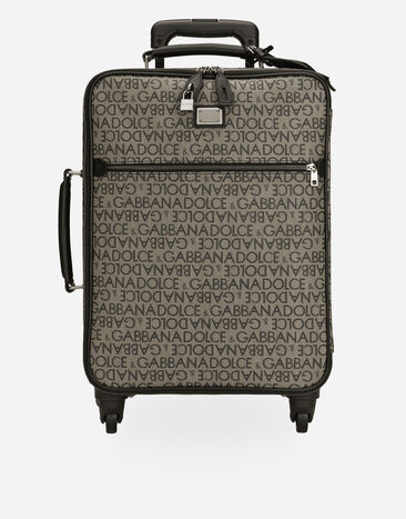 Dolce & Gabbana حقيبة جر جاكار مطلية بيج G9AOGTGH459
