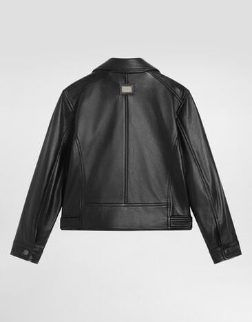 Dolce & Gabbana Nappa leather biker jacket Black L53B00G7PUL
