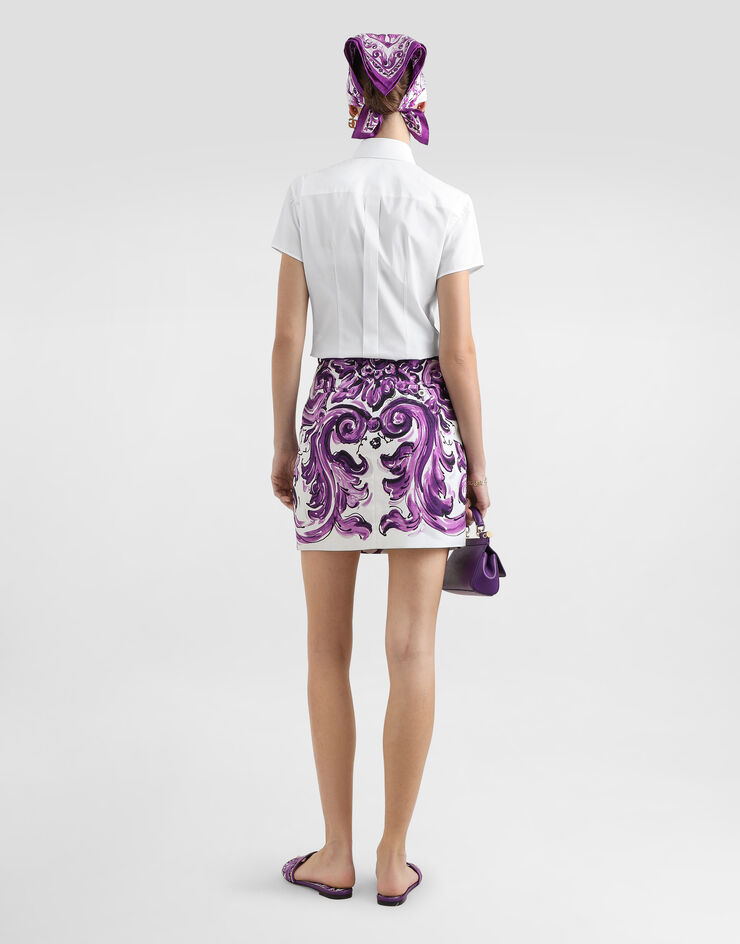 Dolce & Gabbana Majolica-print mini skirt Multicolor F4C5JTFPFST