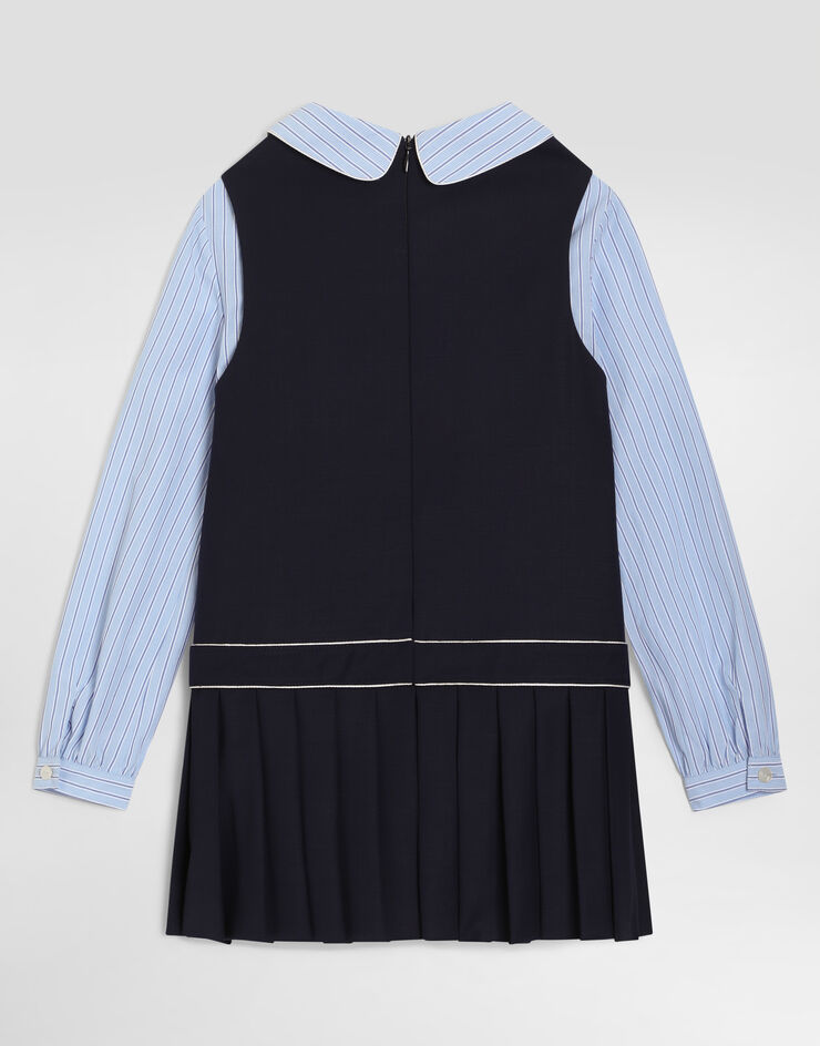 Dolce & Gabbana Poplin crêpe dress with patch Dolce & Gabbana Poplin crêpe dress with patch L54DU8G7P7A