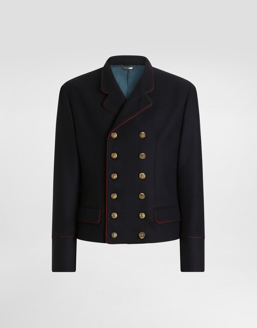 Double-breasted wool frock coat