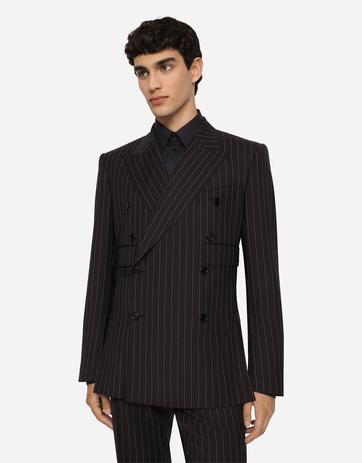 Dolce & Gabbana Double-breasted pinstripe stretch wool Sicily-fit suit Multicolor GKIIMTFRRDU