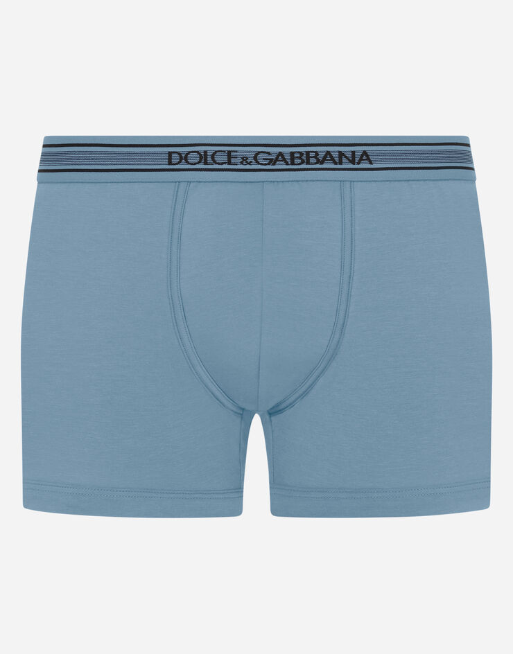 Dolce & Gabbana Stretch cotton boxers БИРЮЗОВЫЙ M4B41JFUGIA