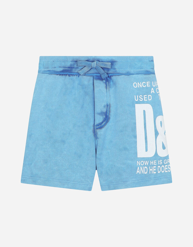 Dolce & Gabbana Bermuda jogging in jersey Azzurro L1JQS9G7L6O