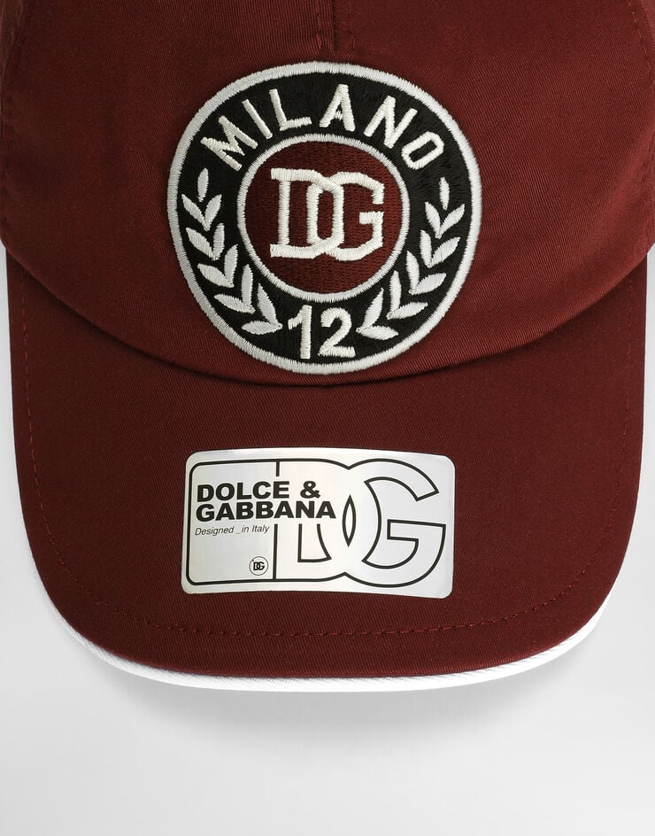 Dolce & Gabbana Drill baseball hat with embroidery Bordeaux LB4H80G7PWO