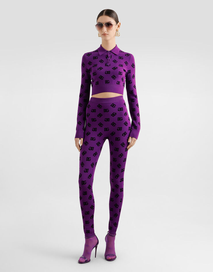 Dolce & Gabbana Printed jacquard leggings Multicolor FXI13TJGMB3