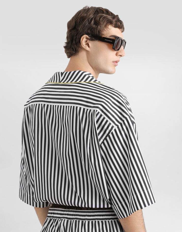 Dolce & Gabbana Camisa en popelina a rayas Multicolor G5OL5TFR52G