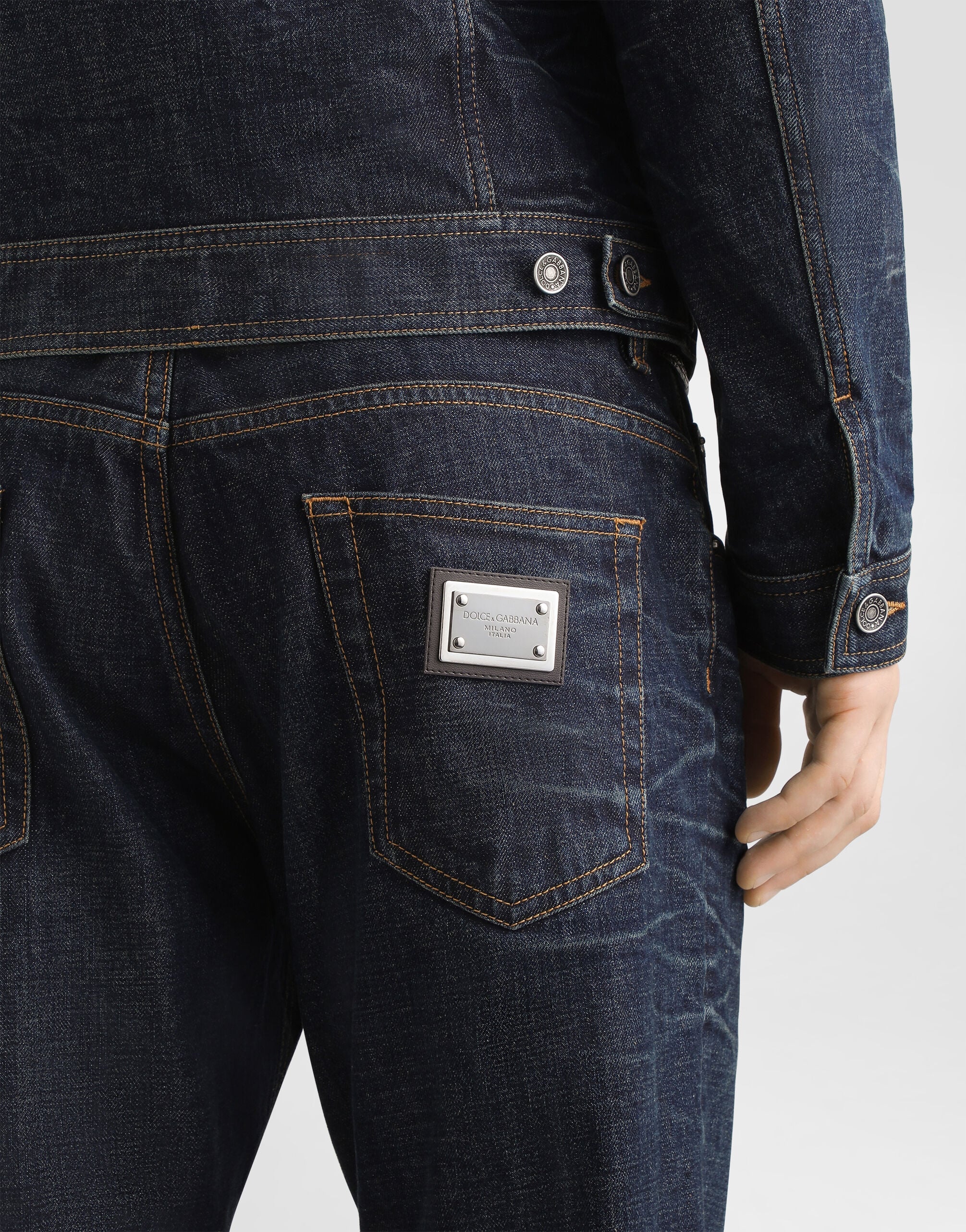 Loose cotton denim jeans - thumbnail 5