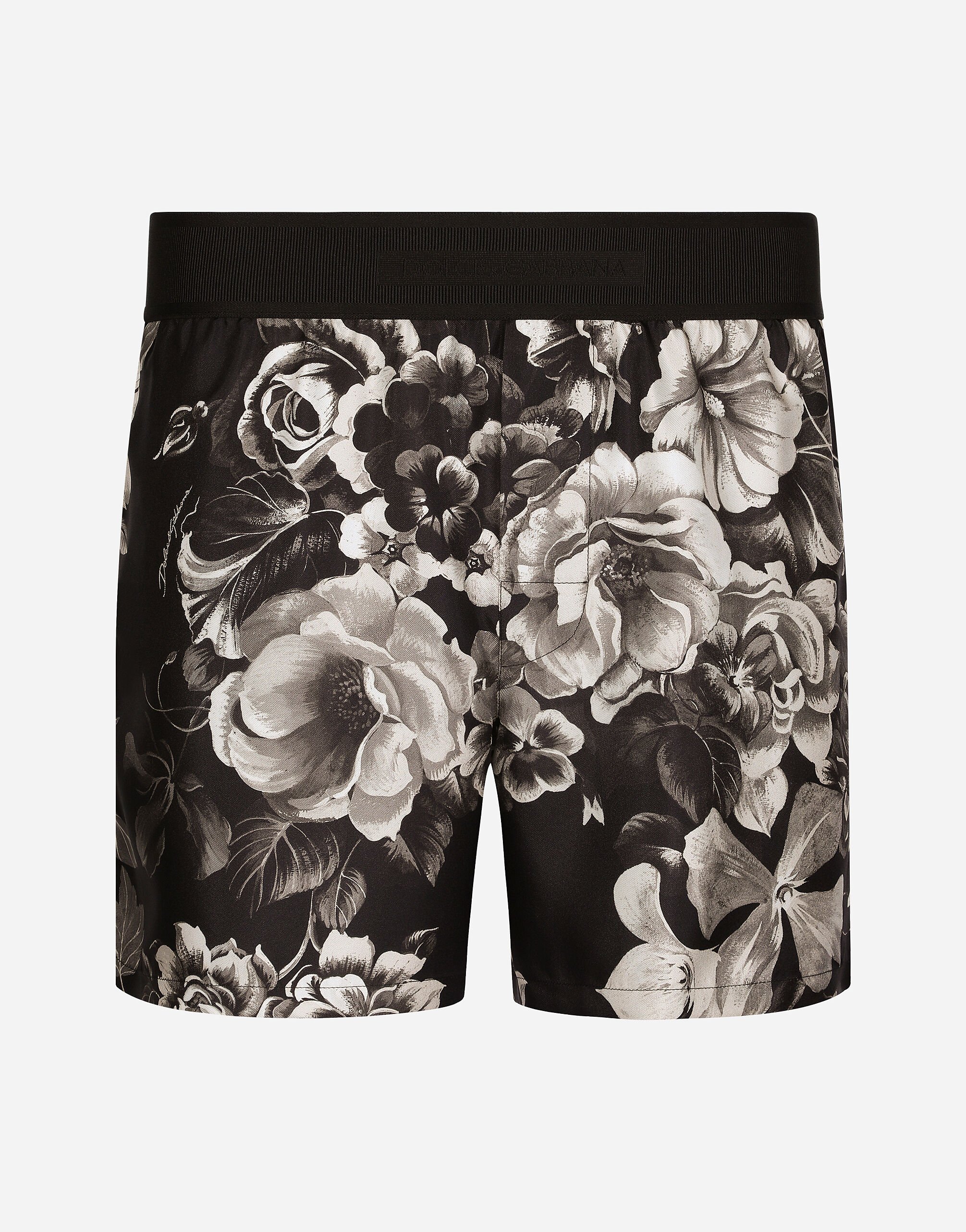 Dolce & Gabbana Shorts aus Seide Blumenprint Drucken G035TTIS1VS
