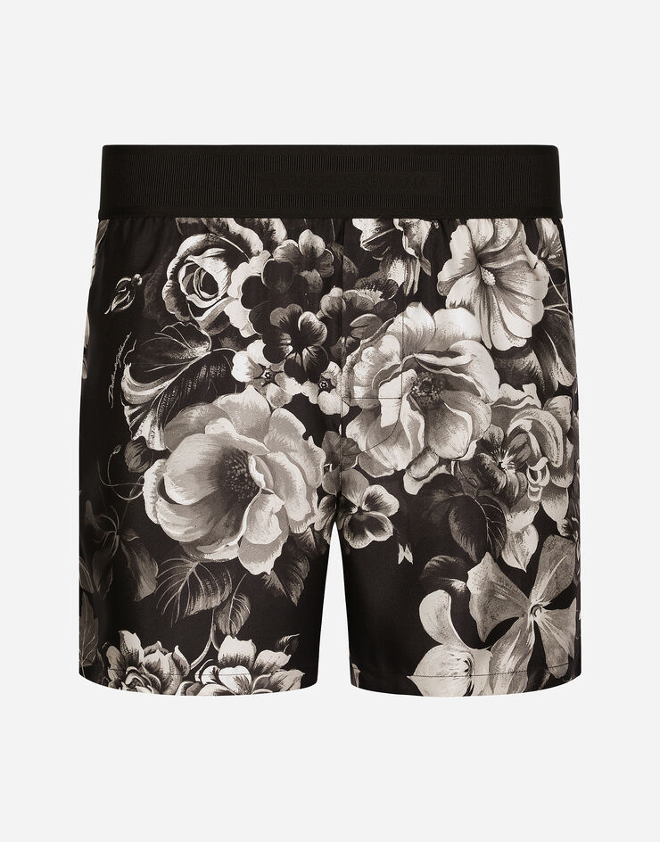 Dolce & Gabbana Floral-print silk shorts 版画 M4F05TIS1VS