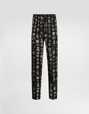 Dolce & Gabbana Jewel-print twill trousers Print GVCRATIS1ZV
