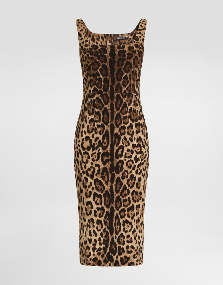 Dolce & Gabbana Leopard-print charmeuse dress Print F6F4ZTGDCLX