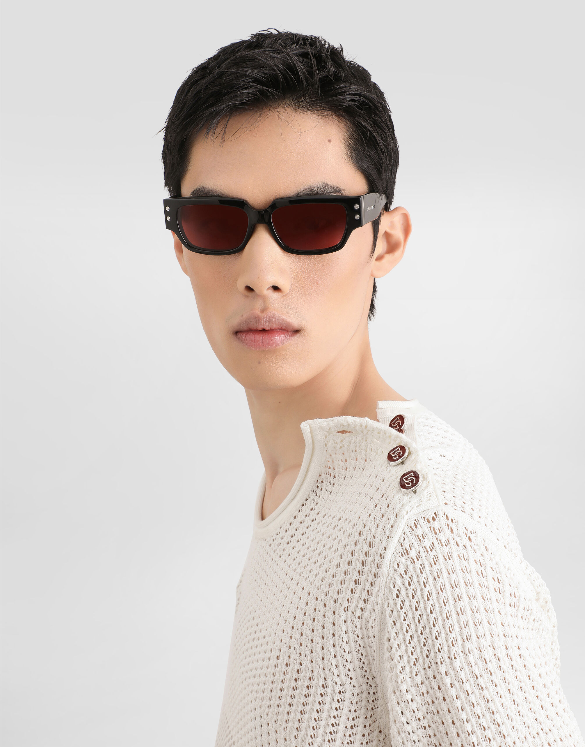 Crochet pullover in silk in Multicolor for Men | Dolce&Gabbana® US