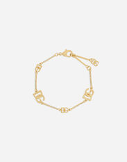 Dolce & Gabbana Bracelet with DG logo and rhinestones Gold WNQ2X1W1111