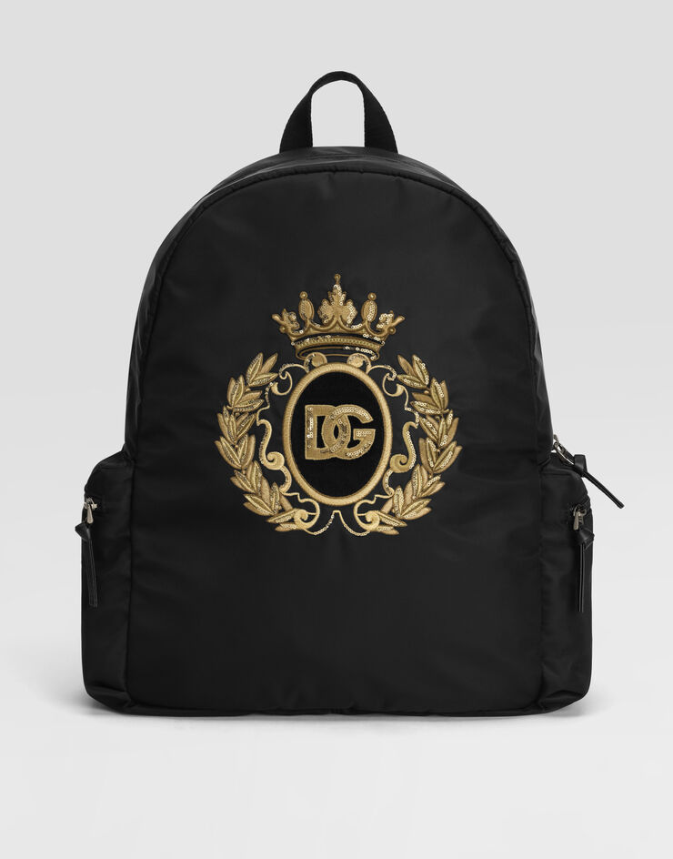 Dolce & Gabbana Mochila de nailon con logotipo DG Negro EM0122AN263