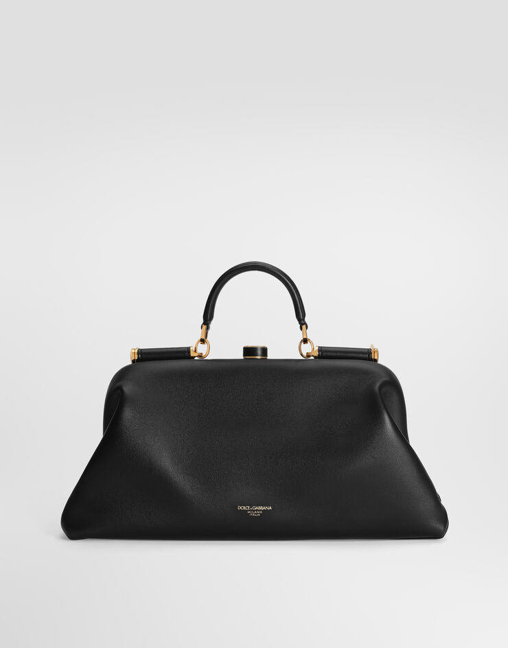Dolce & Gabbana Grandma 라지 핸드백 플롱제 나파 가죽 소재 Dolce & Gabbana Grandma 라지 핸드백 플롱제 나파 가죽 소재 블랙 BB7992BF984