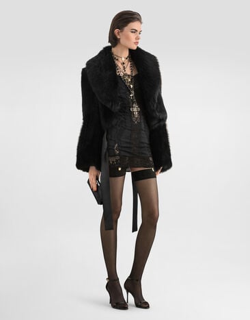 Dolce & Gabbana Shearling bolero jacket Dolce & Gabbana Shearling bolero jacket Black F0Y22FFUP89