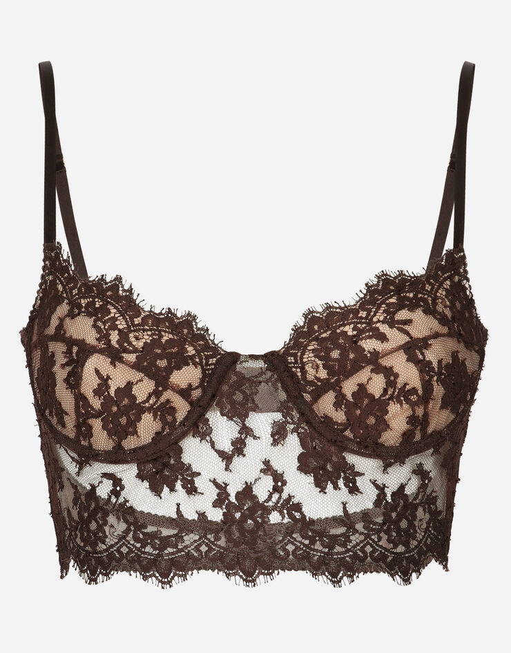 Lace lingerie top in Brown for for Women