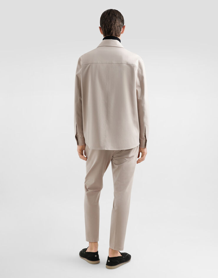 Dolce & Gabbana Pantalón estilo jogger de algodón Beige GYACETFUGS1