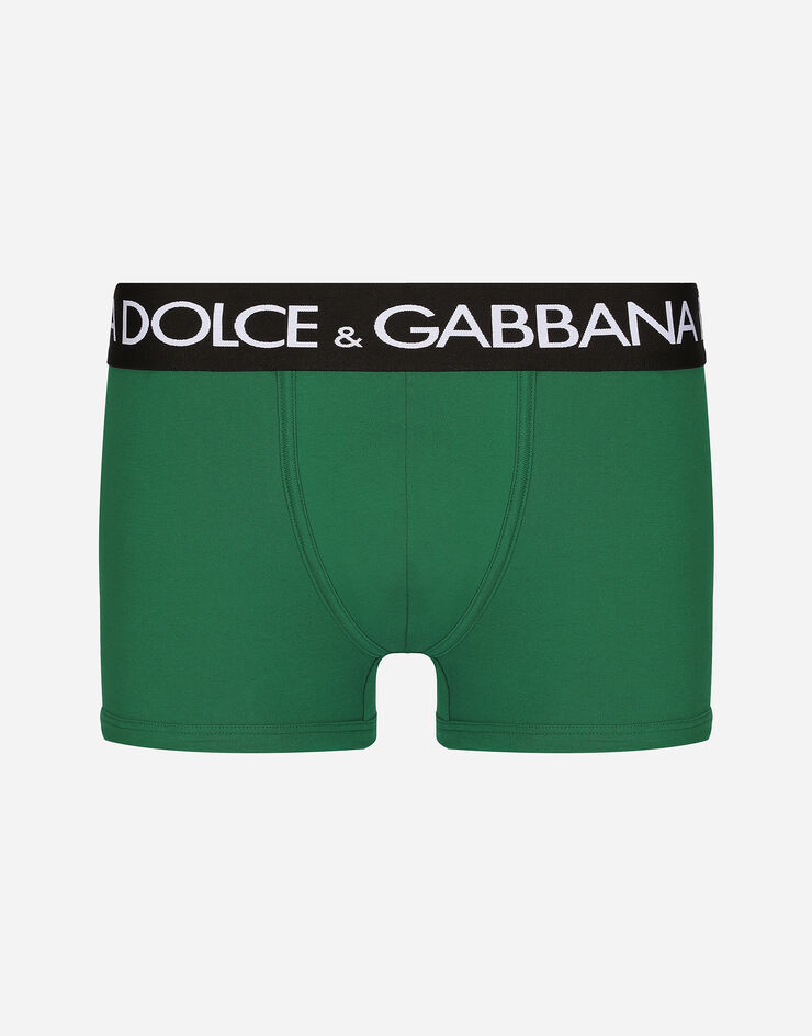 Dolce & Gabbana بوكسر بقصة عادية من قطن جيرسي مرن يتمدد في تجاهين أخضر M4B97JONN97