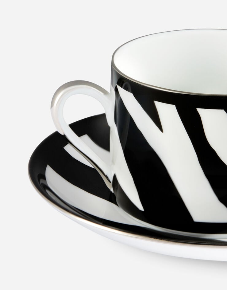 Dolce & Gabbana Gift Box With 2 Porcelain Teacups With Saucers Multicolor TC0S24TCA70