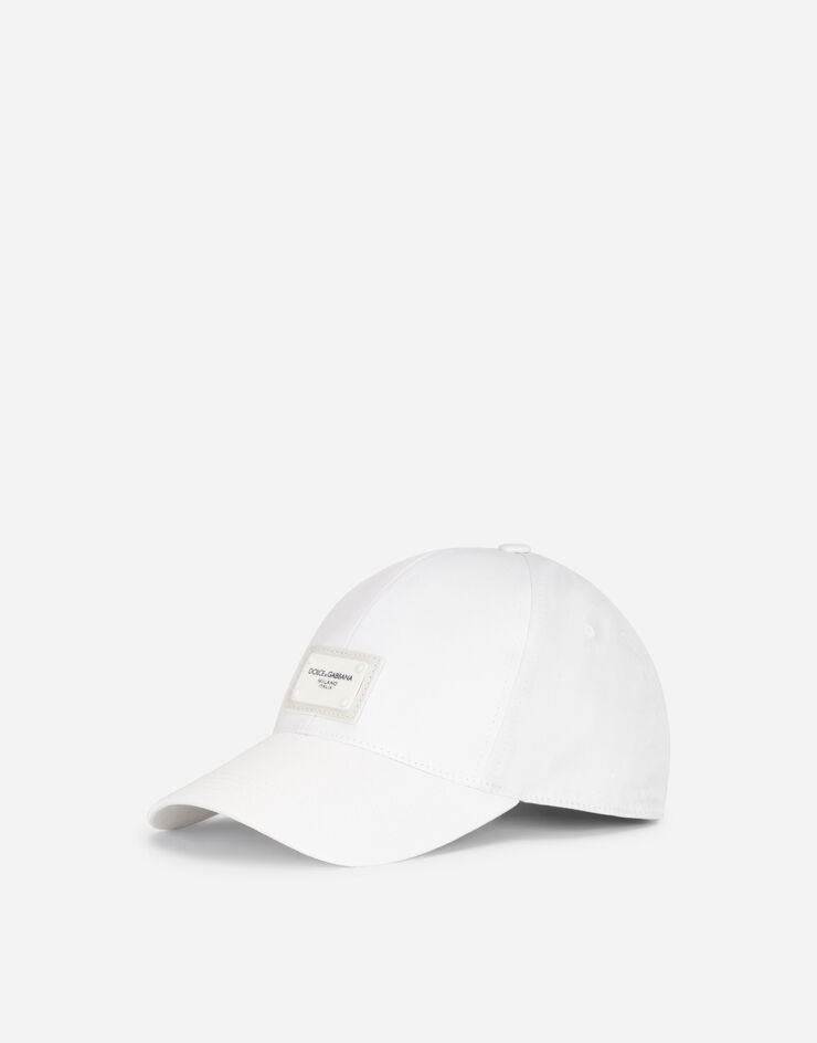 Baseball cap with branded plate in White for | Dolce&Gabbana® US