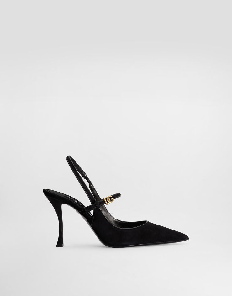 Dolce & Gabbana 纳帕皮革与绒面革后系带鞋 黑 CG0974AQ134