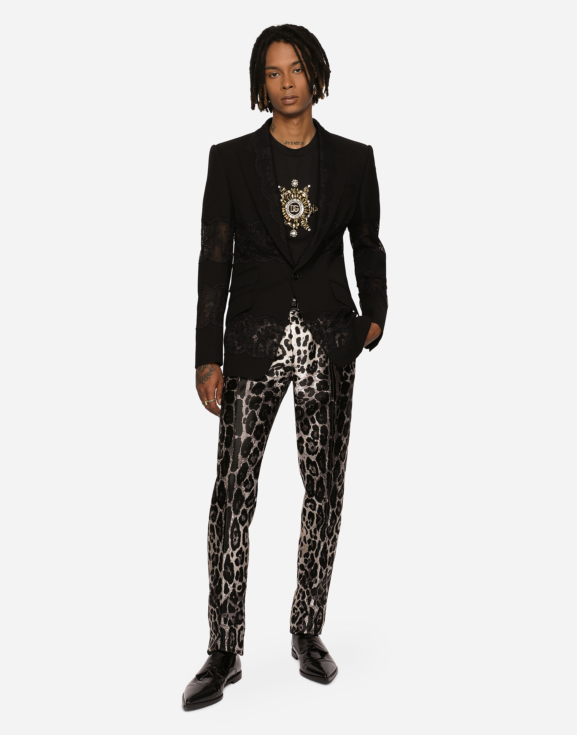 ジャケット DOLCE & GABBANA Black Stretch Wool Blend Blazer Dolce & Gabbana Black Stretch Wool Blend Blazer – LOZURI®