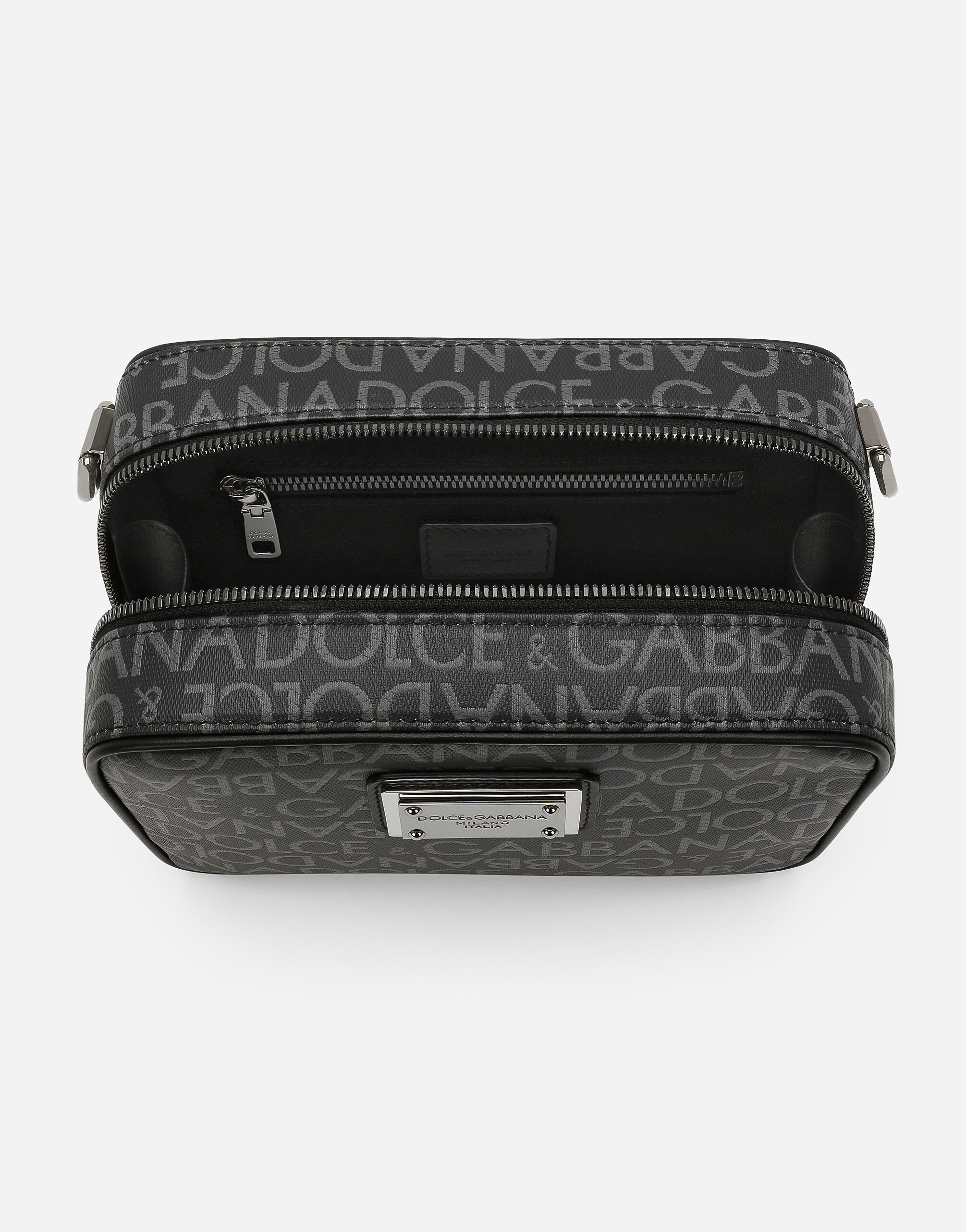 Dolce & Gabbana Coated jacquard crossbody bag male Print