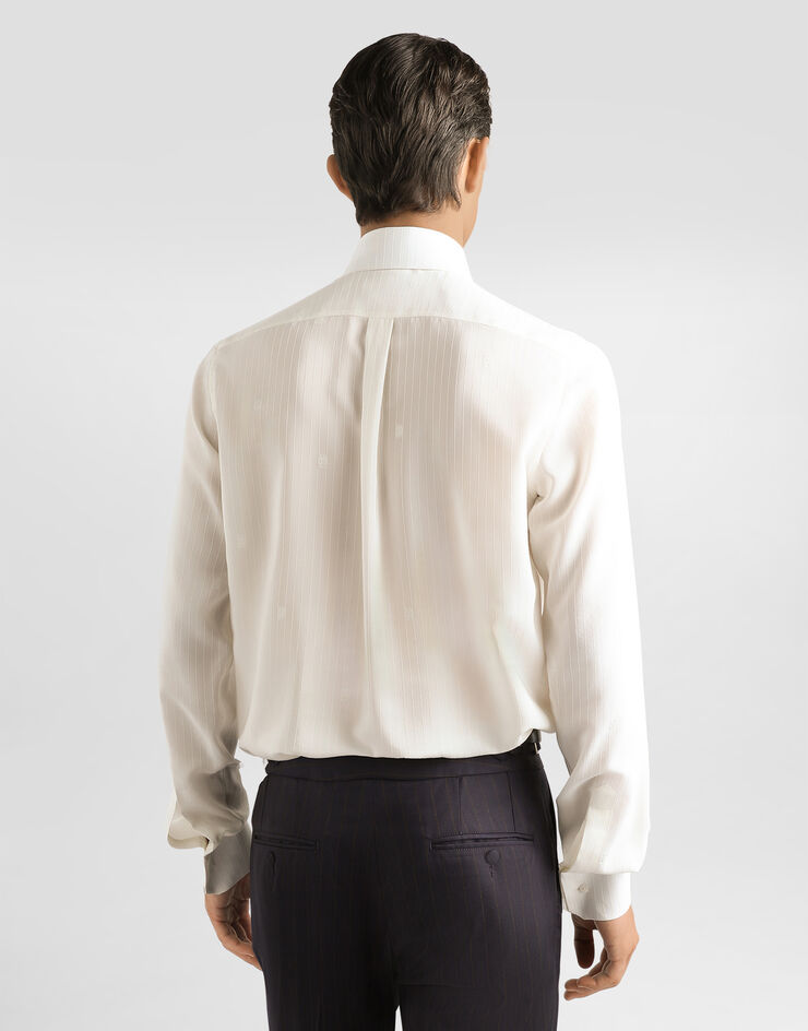Dolce & Gabbana Gold shirt in silk jacquard Dolce & Gabbana Gold shirt in silk jacquard White G5NP9TFJ1J4