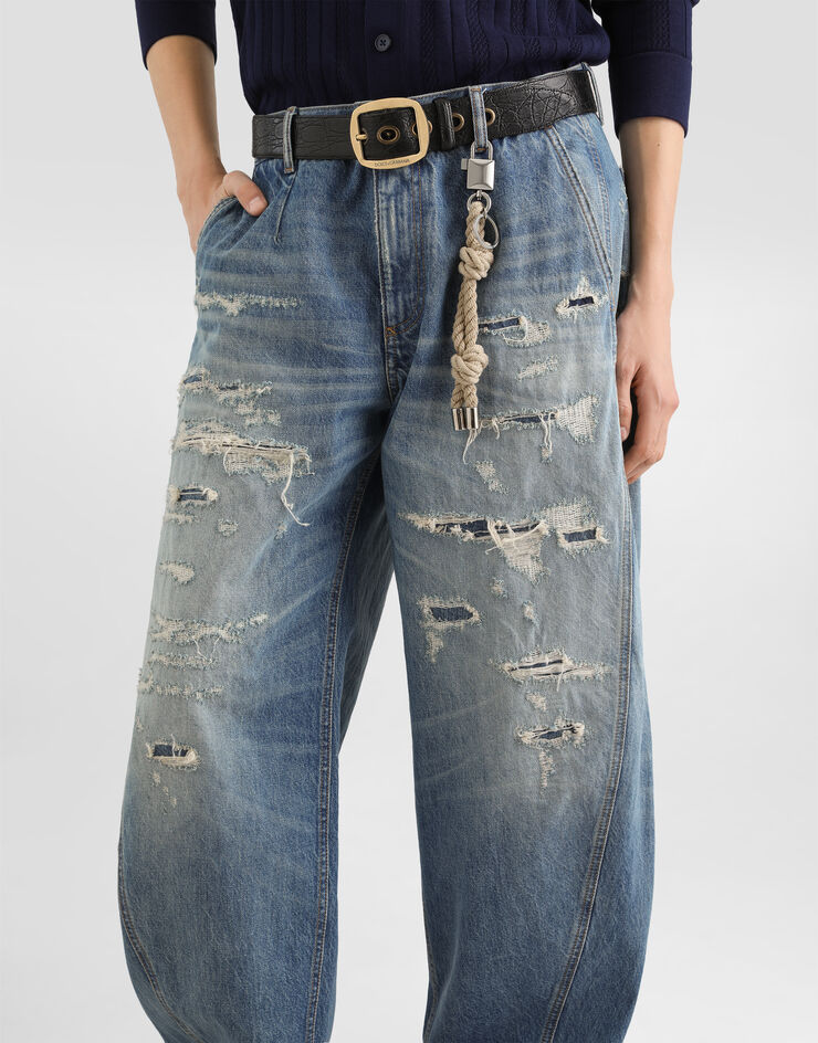 Dolce & Gabbana بنطال من دنيم Multicolor GP235ZG8PM7