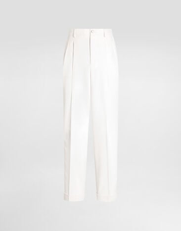 Dolce & Gabbana Wool Tuxedo trousers Dolce & Gabbana Wool Tuxedo trousers White GP17FTFU27K