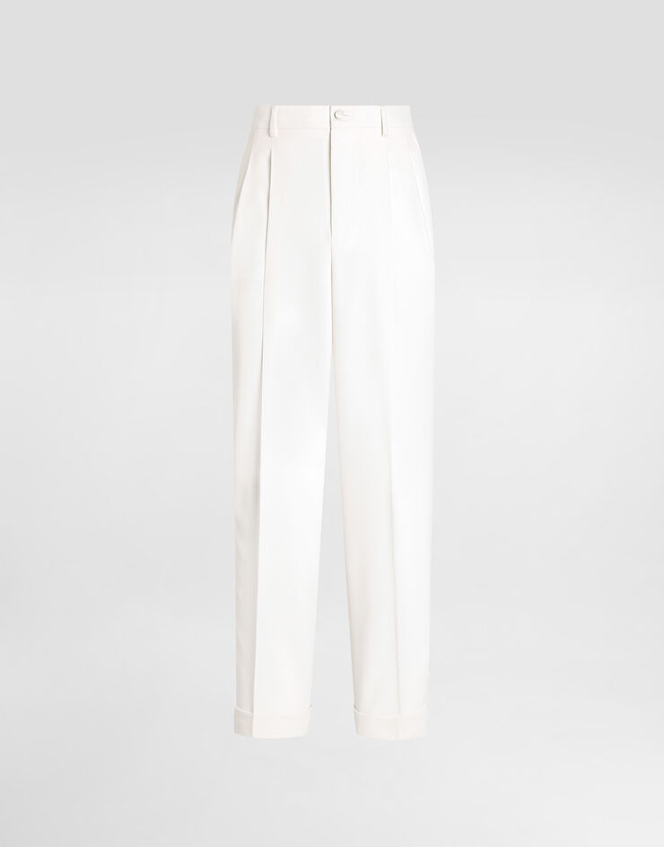 Dolce & Gabbana Wool Tuxedo trousers Dolce & Gabbana Wool Tuxedo trousers White GP17FTFU27K
