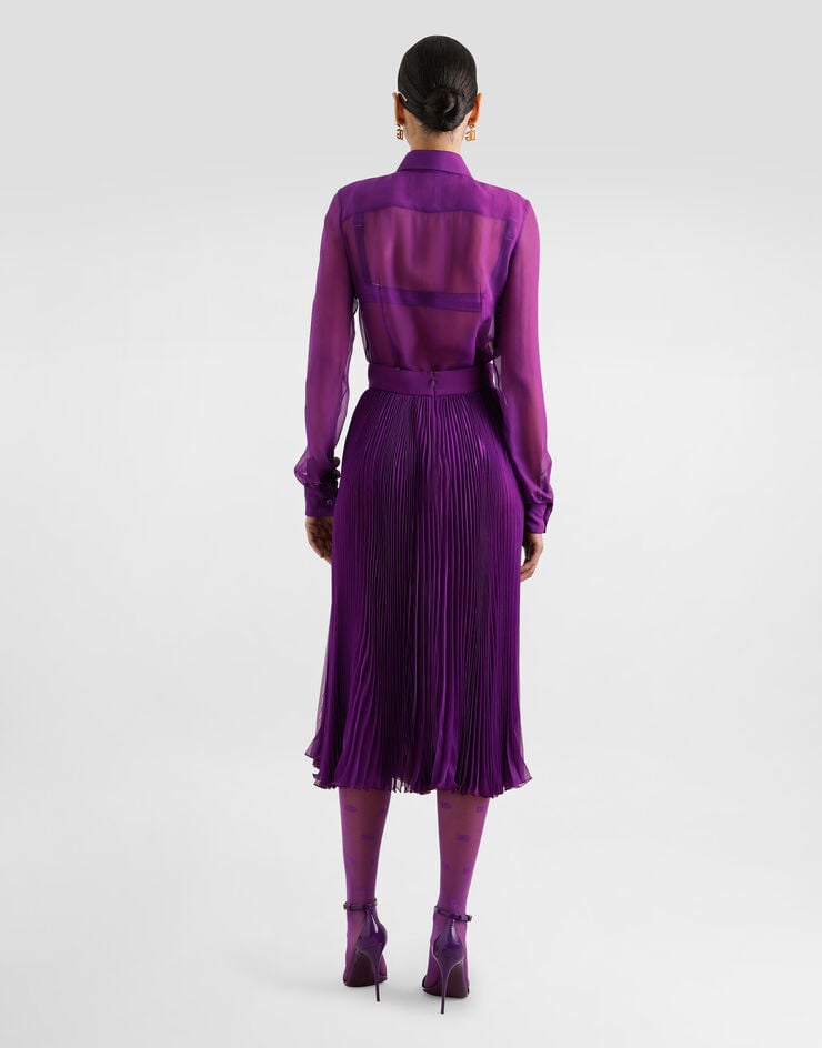 Dolce & Gabbana Chiffon shirt Purple F5T63TFU1AT