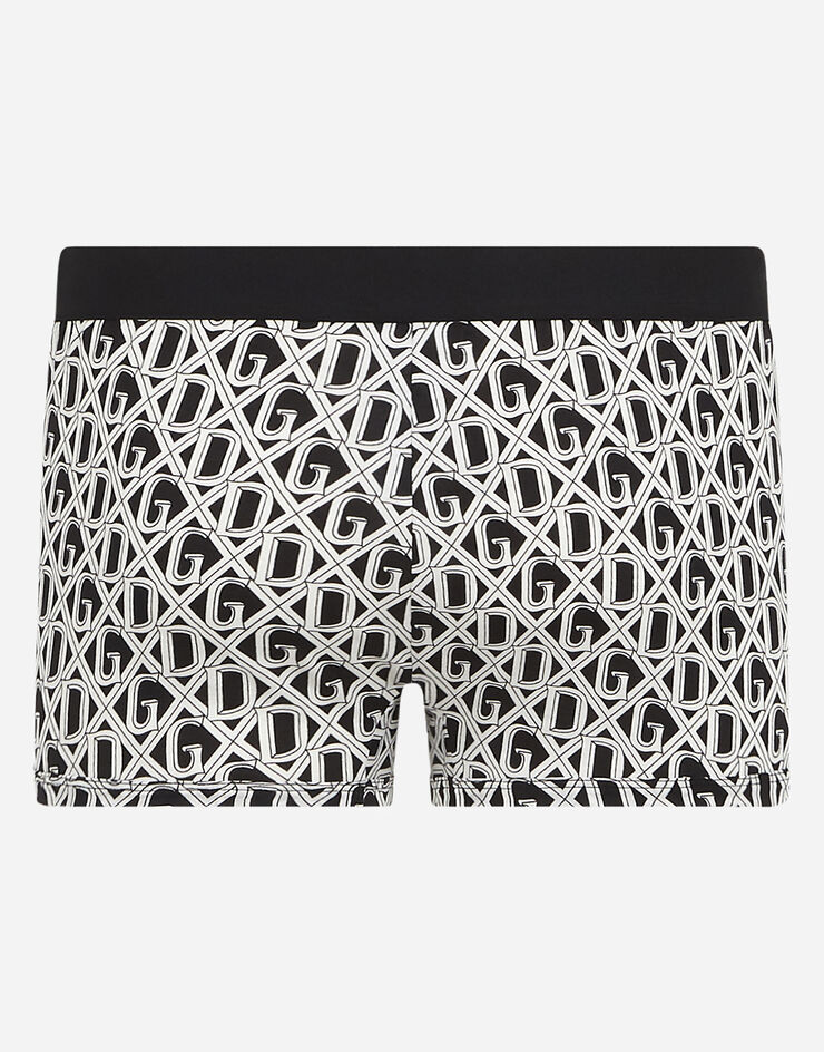 Dolce & Gabbana Cotton boxers with DG net print NOIR M3A03JFS793